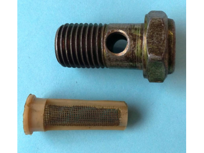 Болт пустотелый М14 с фильтр-сеткой (штуцер топливный) H HOWO (ХОВО) 90003962612 фото 1 Курган